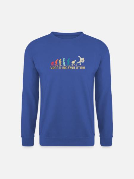 Wrestling-Evolution-Kunstwerk - Unisex Pullover - Royalblau