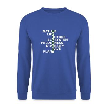 Reforestation is the future for nature and people. - Unisex Sweatshirt - royal blue - Front - Alina (178cm) & Michal (187cm)