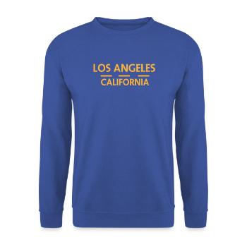 Los Angeles, Kalifornien - Unisex Pullover - Royalblau - Vorne - Alina (178cm) & Michal (187cm)