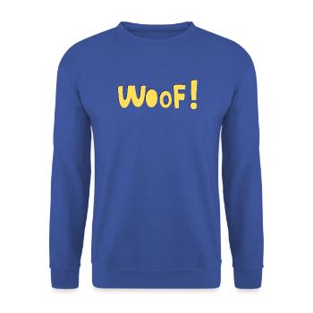 woof - Unisex Pullover - Royalblau - Vorne - Alina (178cm) & Michal (187cm)