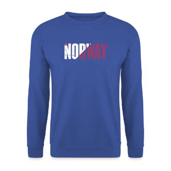 Nordway Bold Nordic Banner - Unisex Pullover - Royalblau - Vorne - Alina (178cm) & Michal (187cm)