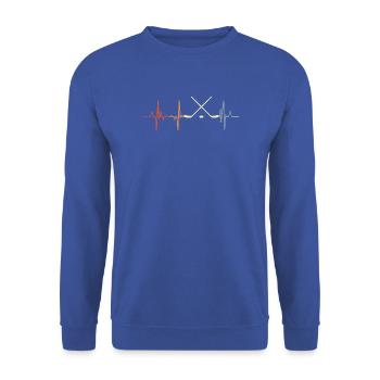 Herzlinie Eishockey - Unisex Pullover - Royalblau - Vorne - Alina (178cm) & Michal (187cm)