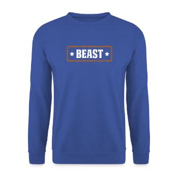 Beast - Unisex Pullover - Royalblau - Vorne - Alina (178cm) & Michal (187cm)
