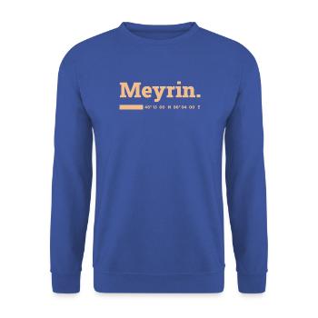 Meyrin Koordinaten - Unisex Pullover - Royalblau - Vorne - Alina (178cm) & Michal (187cm)