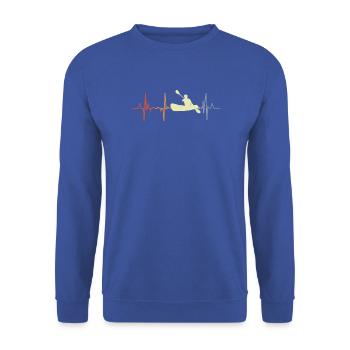 Rudern Pulsschlag Retro - Unisex Pullover - Royalblau - Vorne - Alina (178cm) & Michal (187cm)