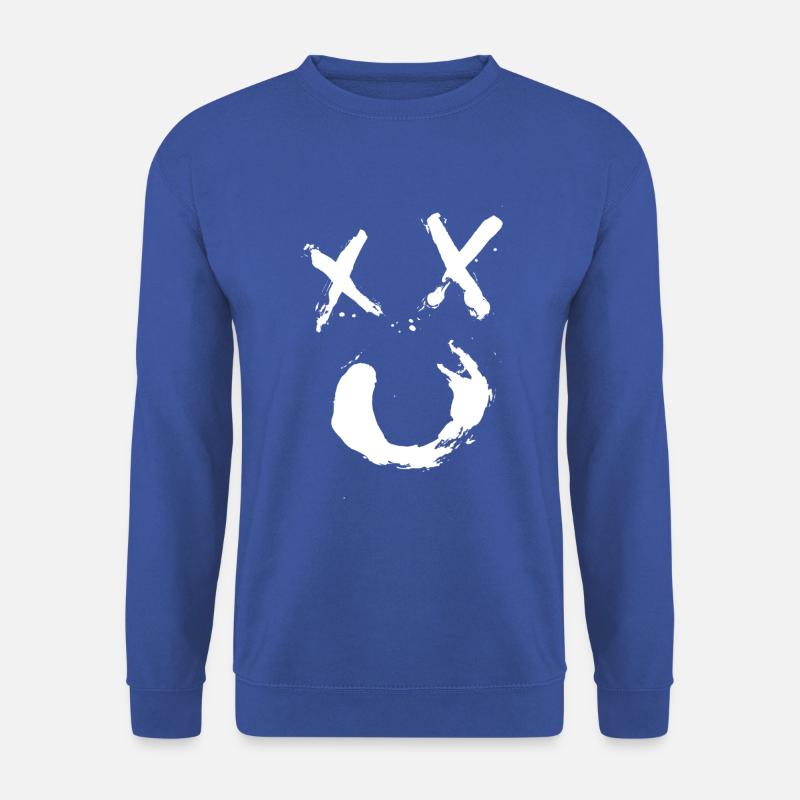 Halloween No.3 (Happy Smile) - weiß/white - Unisex Pullover - Royalblau