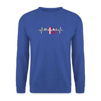 Dänemark Camping Denmark Camper Design - Unisex Sweatshirt - royal blue - Front - Alina (178cm) & Michal (187cm)