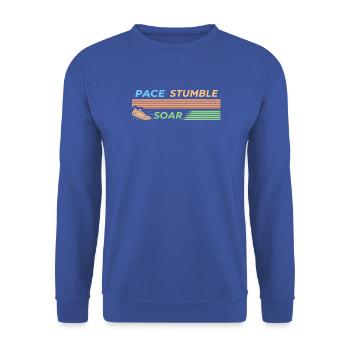 TEMPO STOLPERT HOCH - Unisex Pullover - Royalblau - Vorne - Alina (178cm) & Michal (187cm)