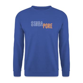 Singapore - Unisex Pullover - Royalblau - Vorne - Alina (178cm) & Michal (187cm)