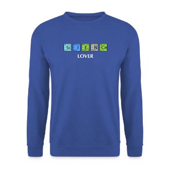 Science Motiv Nerd Humor - Unisex Pullover - Royalblau - Vorne - Alina (178cm) & Michal (187cm)