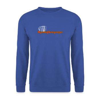 Alpenluftkompressor_2 - Unisex Pullover - Royalblau - Vorne - Alina (178cm) & Michal (187cm)