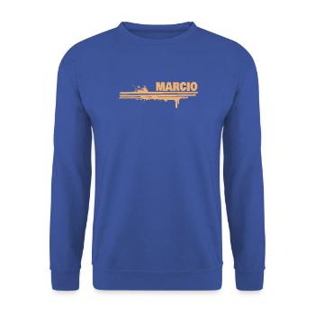 Marcio als Malerei - Unisex Pullover - Royalblau - Vorne - Alina (178cm) & Michal (187cm)