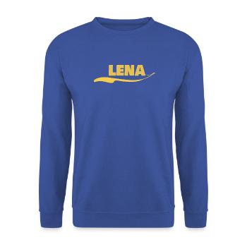 lena - Unisex Pullover - Royalblau - Vorne - Alina (178cm) & Michal (187cm)