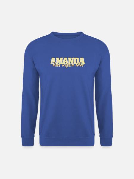Amanda als Spruch - Unisex Pullover - Royalblau