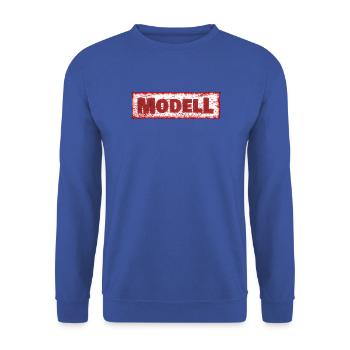 Geschenk für Modell - Unisex Pullover - Royalblau - Vorne - Alina (178cm) & Michal (187cm)