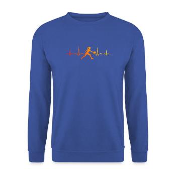 Pickleball Coach Geschenk für Pickleballsport Fans - Unisex Pullover - Royalblau - Vorne - Alina (178cm) & Michal (187cm)