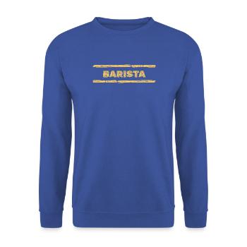 Barista - Unisex Pullover - Royalblau - Vorne - Alina (178cm) & Michal (187cm)