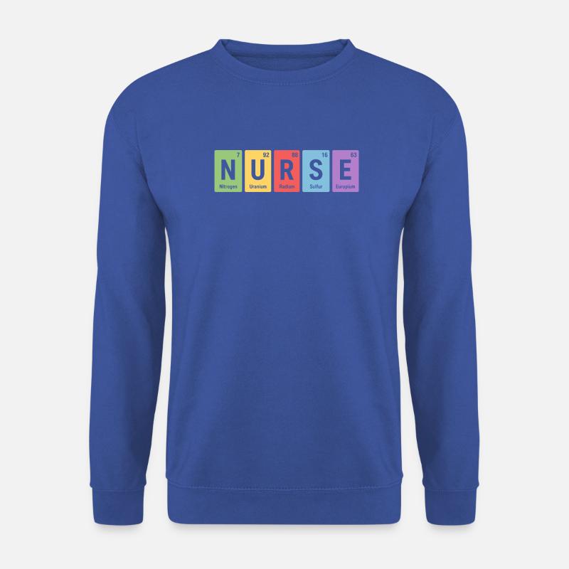 Nurse Blockdesign Elementfarben - Unisex Pullover - Royalblau