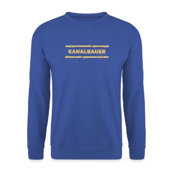 Job Kanalbauer - Unisex Pullover - Royalblau - Vorne - Alina (178cm) & Michal (187cm)