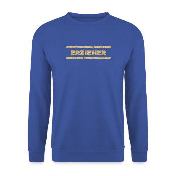 Erzieher - Unisex Pullover - Royalblau - Vorne - Alina (178cm) & Michal (187cm)