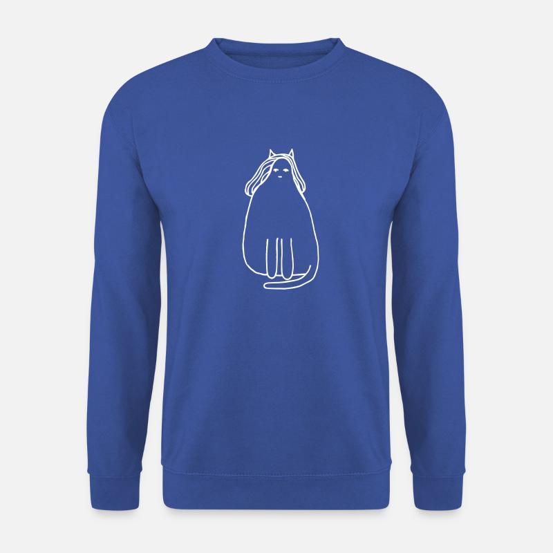 Katzenlady - weiß - Unisex Pullover - Royalblau