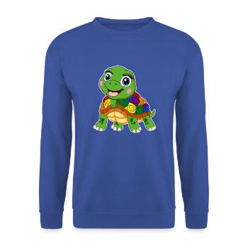 arc-en-ciel tortue lgbt tortue aquatique animal - Sweat-shirt Unisexe - bleu royal - Devant - Alina (178cm) & Michal (187cm)