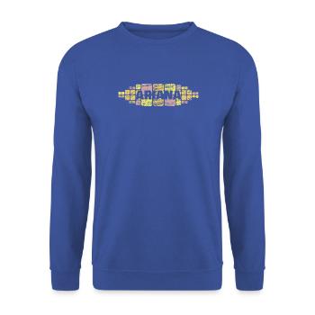 Geschenk für Ariana - Unisex Pullover - Royalblau - Vorne - Alina (178cm) & Michal (187cm)