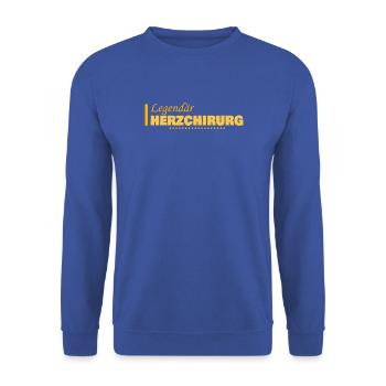 Geschenk für Herzchirurg - Unisex Pullover - Royalblau - Vorne - Alina (178cm) & Michal (187cm)