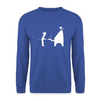 Pizza Baking Baker Pizzeria Fast Food Fast Food - Unisex Sweatshirt - royal blue - Front - Alina (178cm) & Michal (187cm)