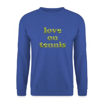 L’amour du tennis - Sweat-shirt Unisexe - bleu royal - Devant - Alina (178cm) & Michal (187cm)