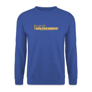 Geschenk für Goldschmied - Unisex Pullover - Royalblau - Vorne - Alina (178cm) & Michal (187cm)