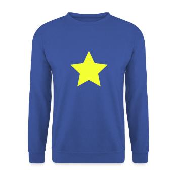 star yellow yellow star - Unisex Sweatshirt - royal blue - Front - Alina (178cm) & Michal (187cm)