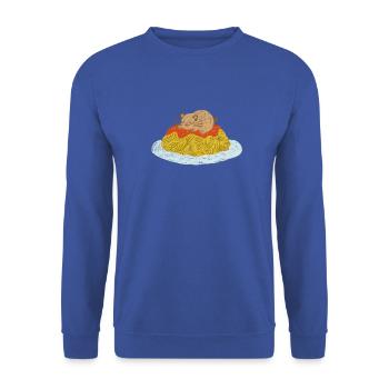 Hamster spaghetti - Sweat-shirt Unisexe - bleu royal - Devant - Alina (178cm) & Michal (187cm)