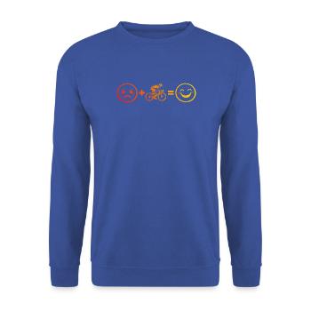 Geschenkidee für einen Roadbike mit Roadbike - Unisex Pullover - Royalblau - Vorne - Alina (178cm) & Michal (187cm)