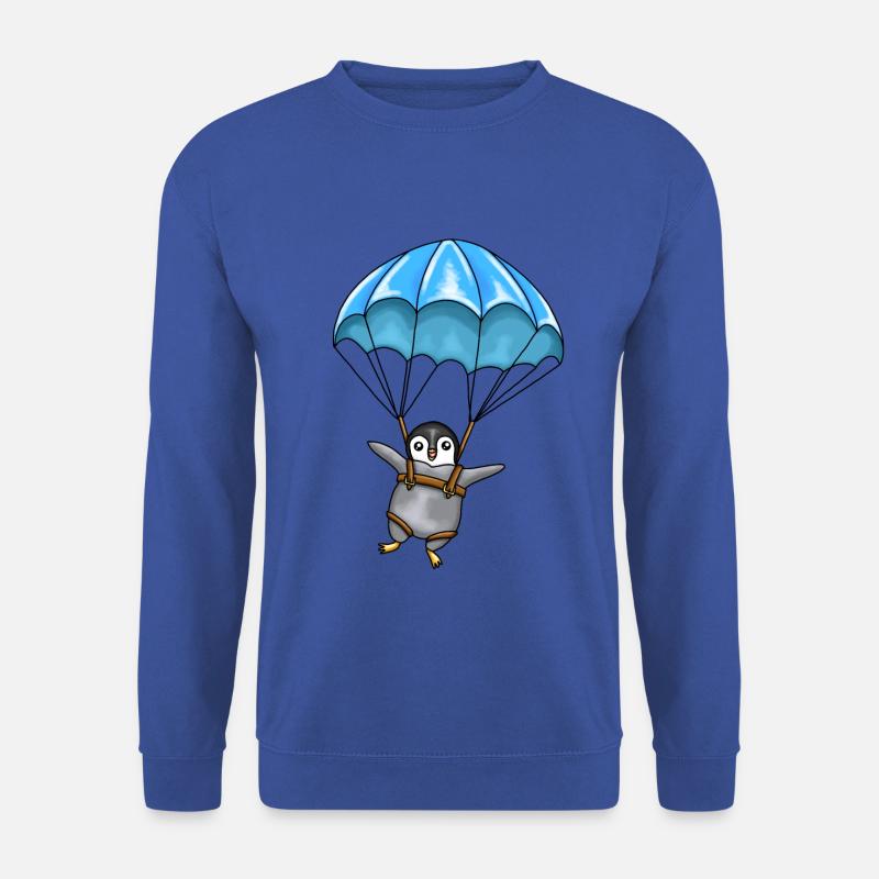 Pinguin mit Fallschirm - Unisex Pullover - Royalblau