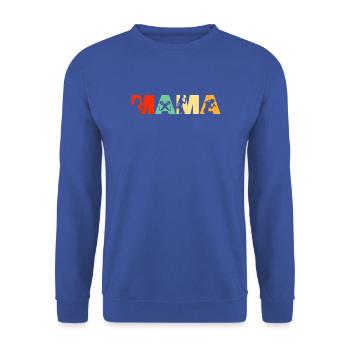 Mama Rapper Retro Vintage, weibliche MC Silhouette - Unisex Pullover - Royalblau - Vorne - Alina (178cm) & Michal (187cm)