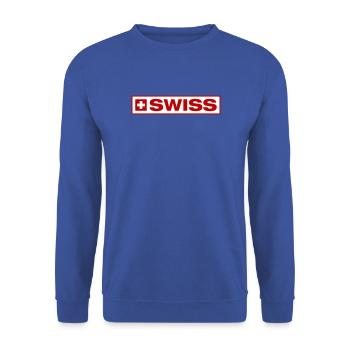 Swiss Fahne Schweiz - Unisex Pullover - Royalblau - Vorne - Alina (178cm) & Michal (187cm)