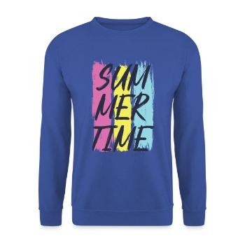 Summertime. - Unisex Sweatshirt - royal blue - Front - Alina (178cm) & Michal (187cm)