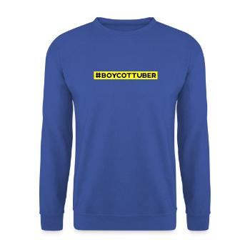 Boykott UBER - Unisex Pullover - Royalblau - Vorne - Alina (178cm) & Michal (187cm)