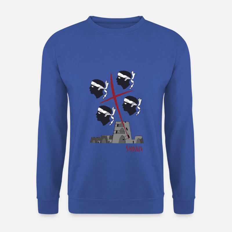 4 Mori - Die sardische Flagge mit Nuraghen - Unisex Pullover - Royalblau