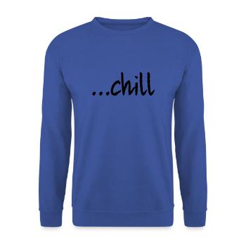 ... chill - Unisex Sweatshirt - royal blue - Front - Alina (178cm) & Michal (187cm)