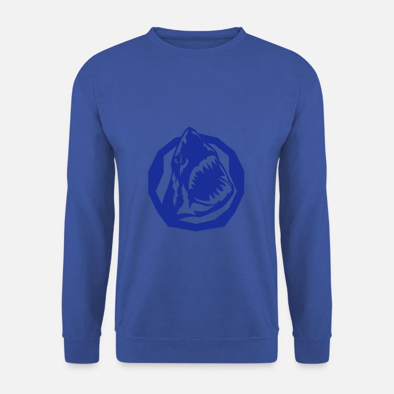 logo shark drawing fish 802 - Unisex Sweatshirt - royal blue