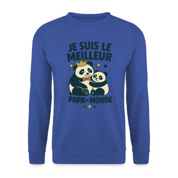 Le meilleur papa du monde cadeau fête des pères - Sweat-shirt Unisexe - bleu royal - Devant - Alina (178cm) & Michal (187cm)