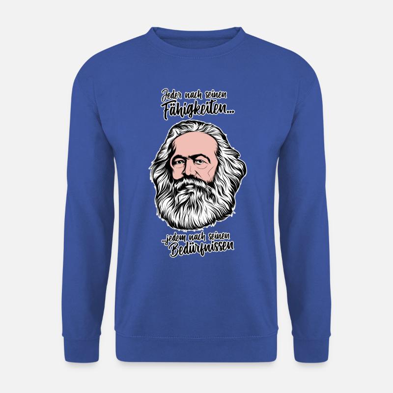 Karl Marx: Jeder nach seinen Faehigkeiten ... - Unisex Pullover - Royalblau