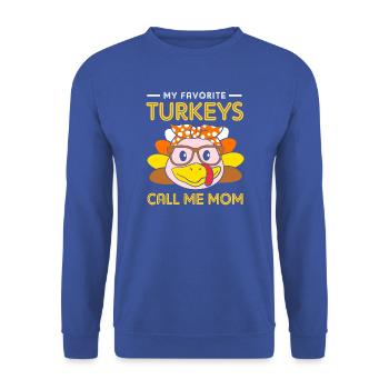 Thanksgiving Mama Mutter Oma Großmutter - Unisex Pullover - Royalblau - Vorne - Alina (178cm) & Michal (187cm)