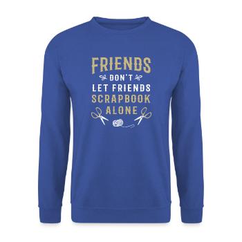 Scrapbook Scrapbooking - Unisex Pullover - Royalblau - Vorne - Alina (178cm) & Michal (187cm)