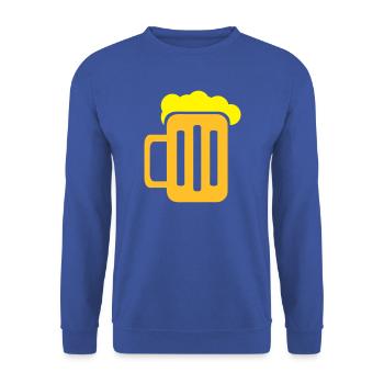 Glas Bier - Unisex Pullover - Royalblau - Vorne - Alina (178cm) & Michal (187cm)