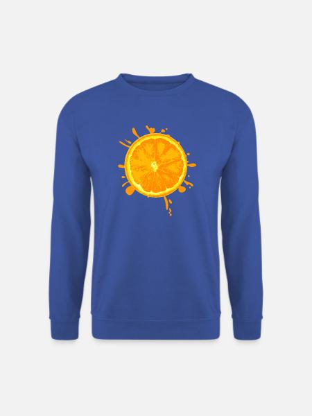 Orangenscheibe Spritzer Design - Unisex Pullover - Royalblau