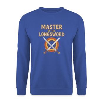 Meister des Langschwertes - Unisex Pullover - Royalblau - Vorne - Alina (178cm) & Michal (187cm)