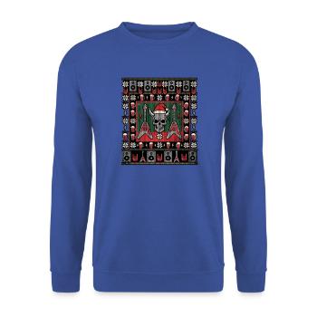 Heavy Metal Christmas Bass - Unisex Pullover - Royalblau - Vorne - Alina (178cm) & Michal (187cm)